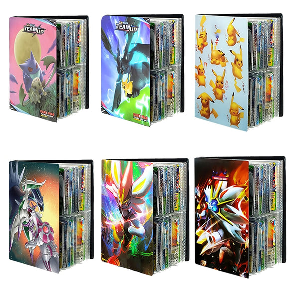 240PCS Game Pokemon Cards Album Book Cartoon Anime Card EX GX Collectors Loaded List Holder Capacity Binder Folder Toys For Kids