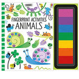 Children Fingerprinting Books with Rubber Stamps Ink Pad kids Activities Doodling Book Animal Garden Kindergarten DIY Craft Toy