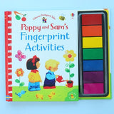 Children Fingerprinting Books with Rubber Stamps Ink Pad kids Activities Doodling Book Animal Garden Kindergarten DIY Craft Toy